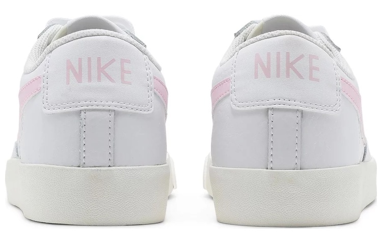 Мужские кеды Nike Blazer Leather Pink Foam (бело-розовые) — фото 3