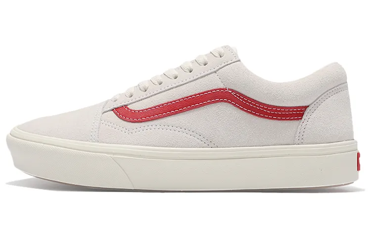 Vans Old Skool ComfyCush Low top Skateboard Shoes Unisex White Red