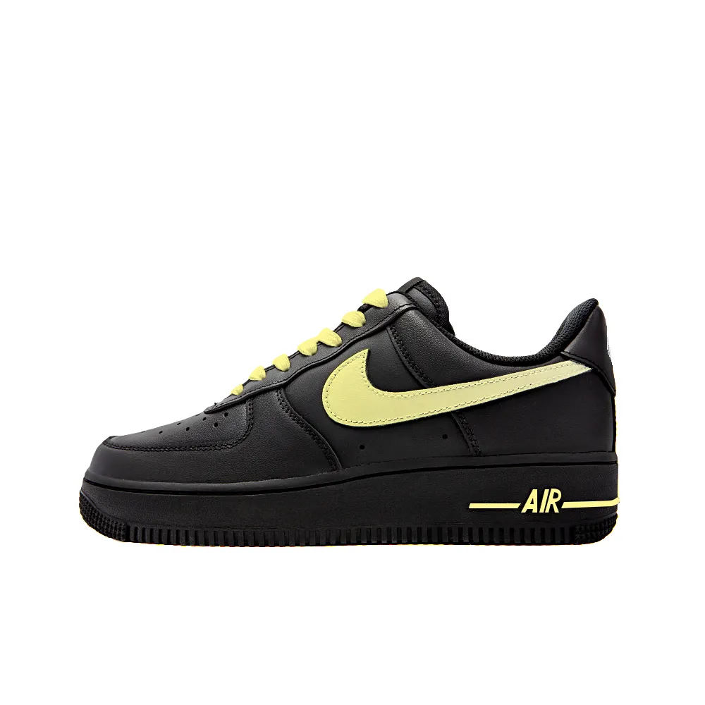 Nike Air Force 1 Slip Resistant, Abrasion Resistant, Lightweight Low top Skateboard Shoes Women's Black Yellow