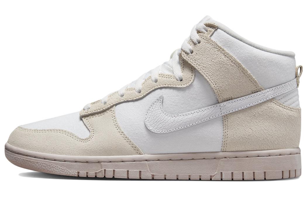 Мужские кроссовки Nike Dunk High EMB (белые)