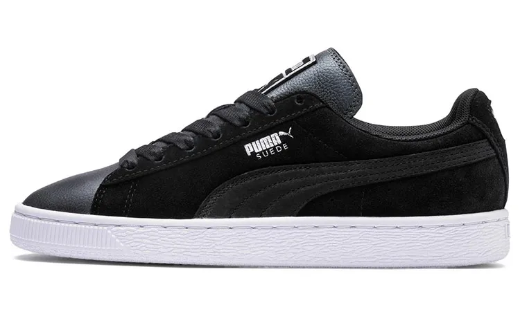 PUMA Suede Shimmer Black/Grey Low Board Shoes Women's