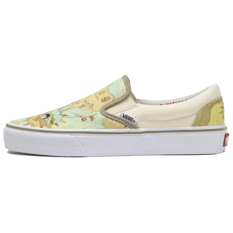 Vans x Momoko Sakura Old Skool Abrasion Resistant Low top Skateboard Shoes Unisex Beige Green