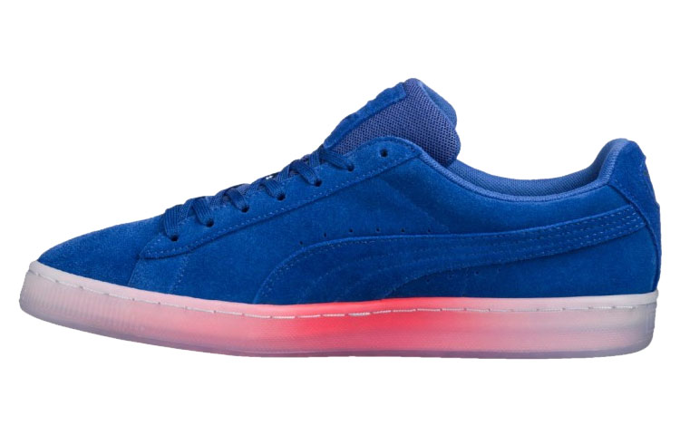 PUMA Suede Skateboard Shoes Women's Low Top Blue