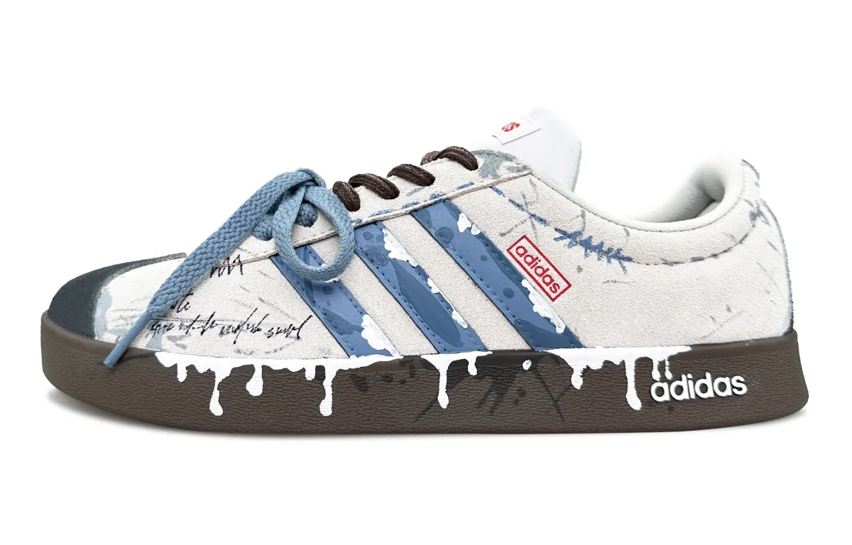 Adidas Under Mount Fuji Slip Resistant, Abrasion Resistant, Lightweight Low top Skateboard Shoes Unisex Blue White