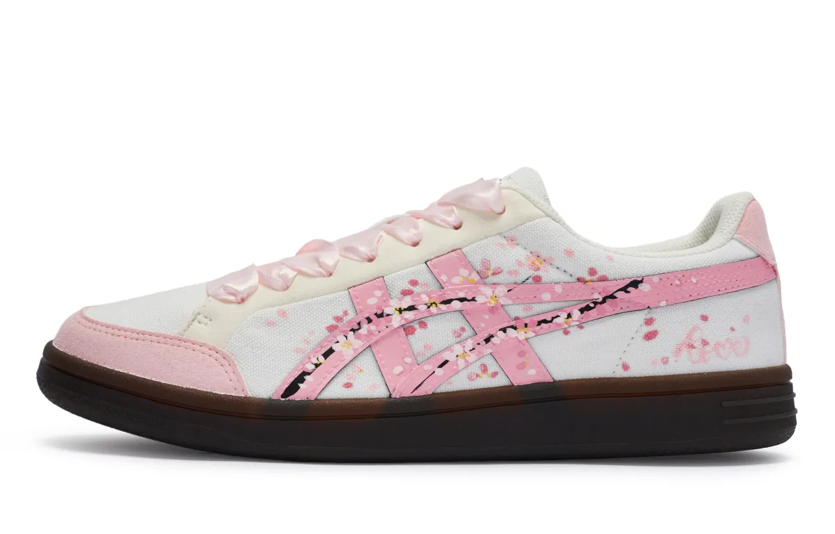 Onitsuka Tiger Advanti 811 Manufacturing, Sakurajima Girlish Sweet Style Low top Skateboard Shoes Unisex White Pink
