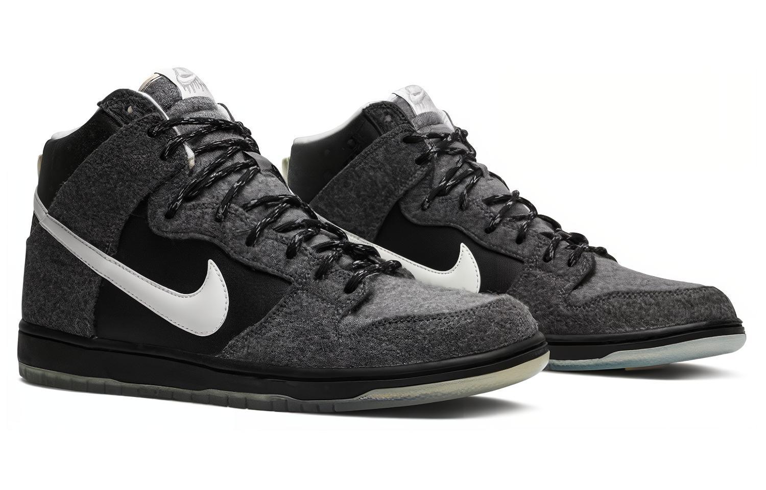 Мужские кроссовки Nike Dunk SB Petoskey Premier (серо-бело-черные) — 深黑色/白/浅石墨 — фото 3