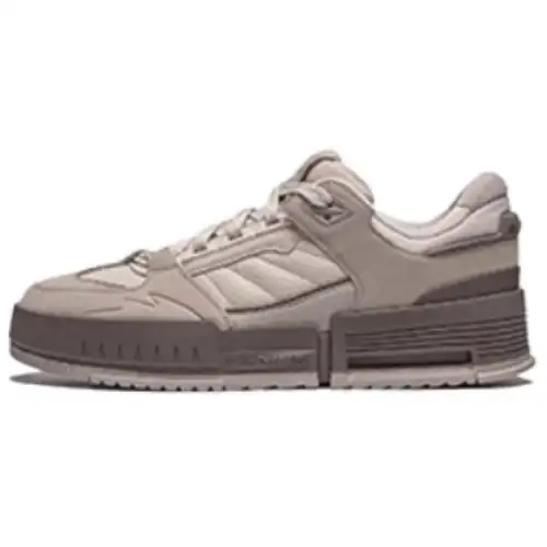 Li Ning Inner Side Cushioning Abrasion Resistant Lightweight Breathable Low top Skateboard Shoes Men's Gray