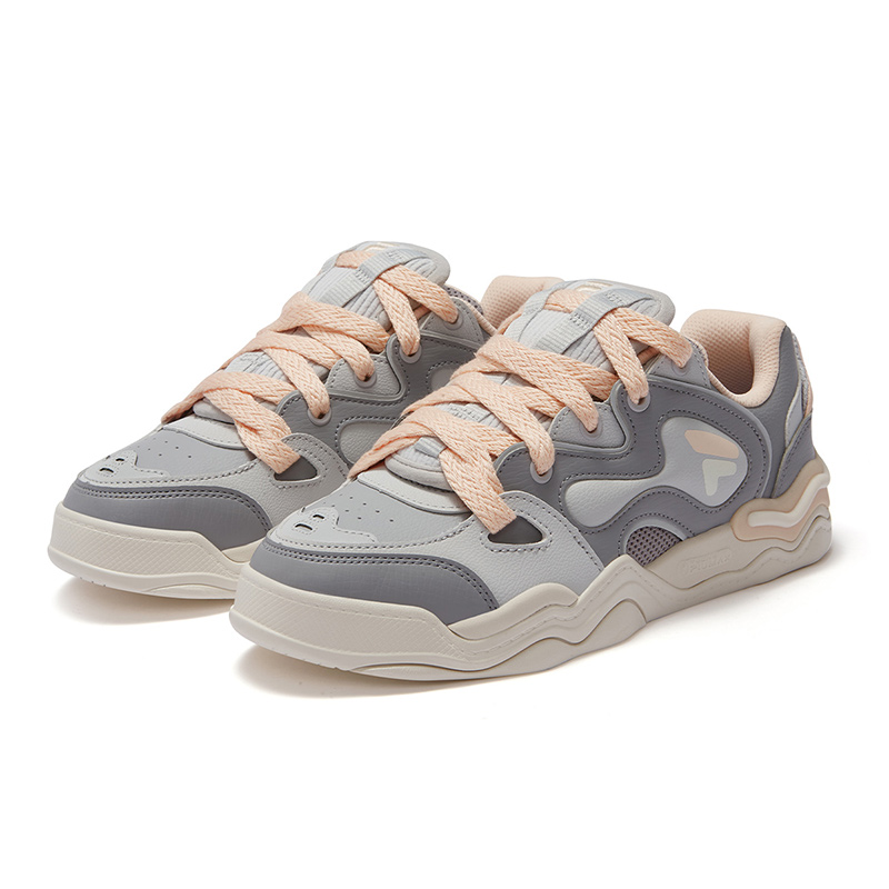 Женские кеды Fila FUSION KICKDX (серо-белые) — 月岩灰/合金灰 — фото 2