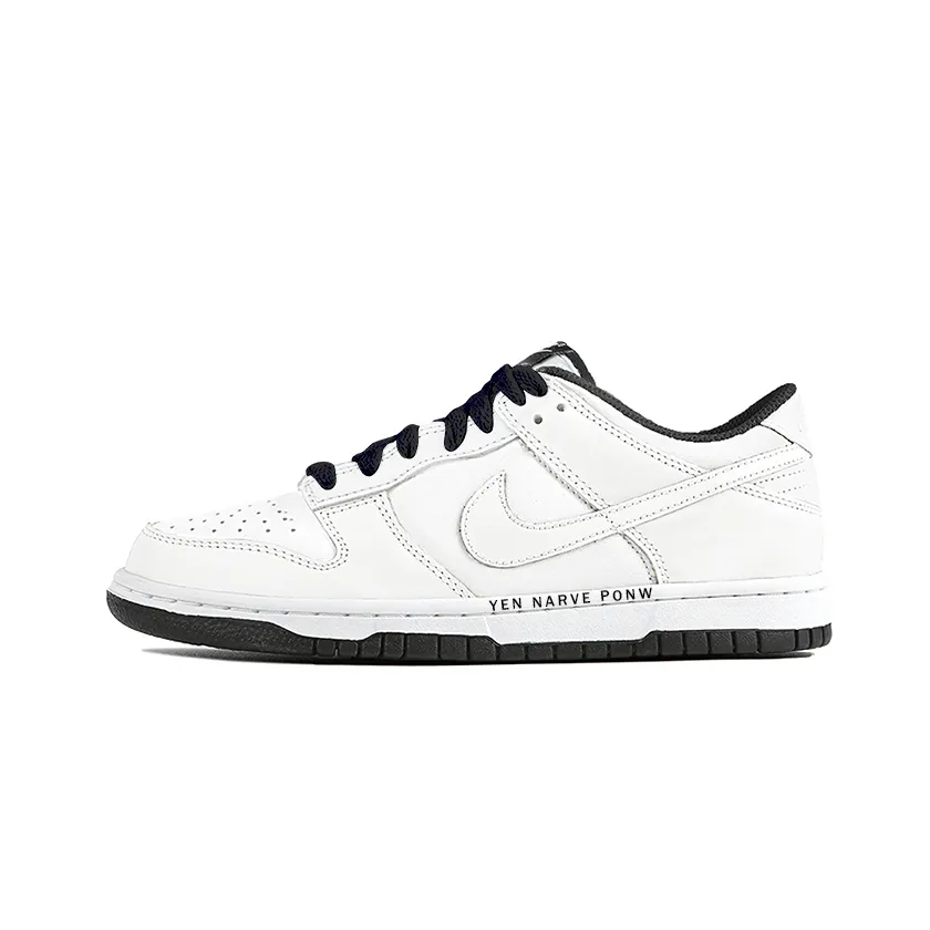 Nike Dunk Slip Resistant Abrasion Resistant Low top Skateboard Shoes Unisex White