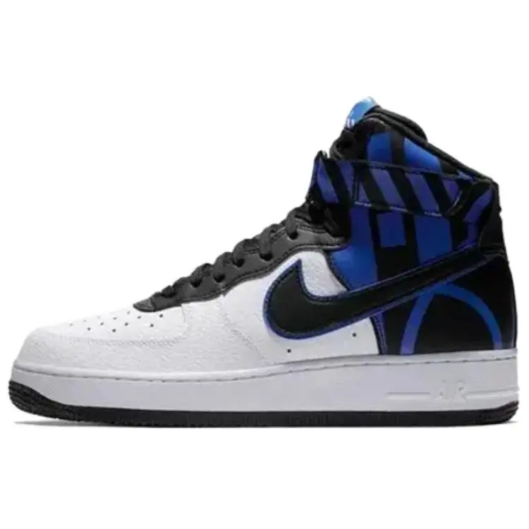 Nike Air Force 1 High Force Logo White Black Royal