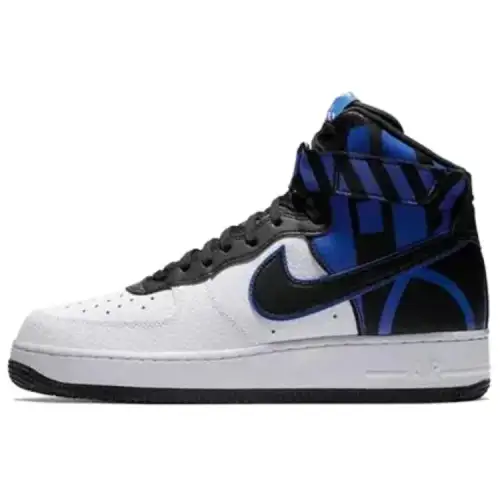 Nike Air Force 1 High Force Logo White Black Royal