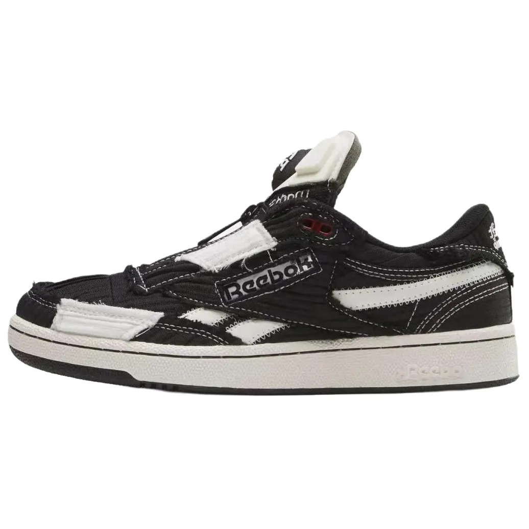 Reebok x Market 85 PUMP Comfortable Round Toe Low top Skateboard Shoes Unisex Black