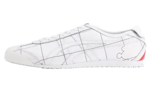 Disney x Onitsuka Tiger MEXICO 66 Slip Resistant Abrasion Resistant Low top Skateboard Shoes Unisex Plaid White