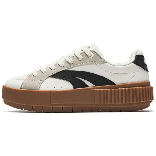 Anta Coverage Slip Resistant And Abrasion Resistant Low top Skateboard Shoes Women's White Beige Black