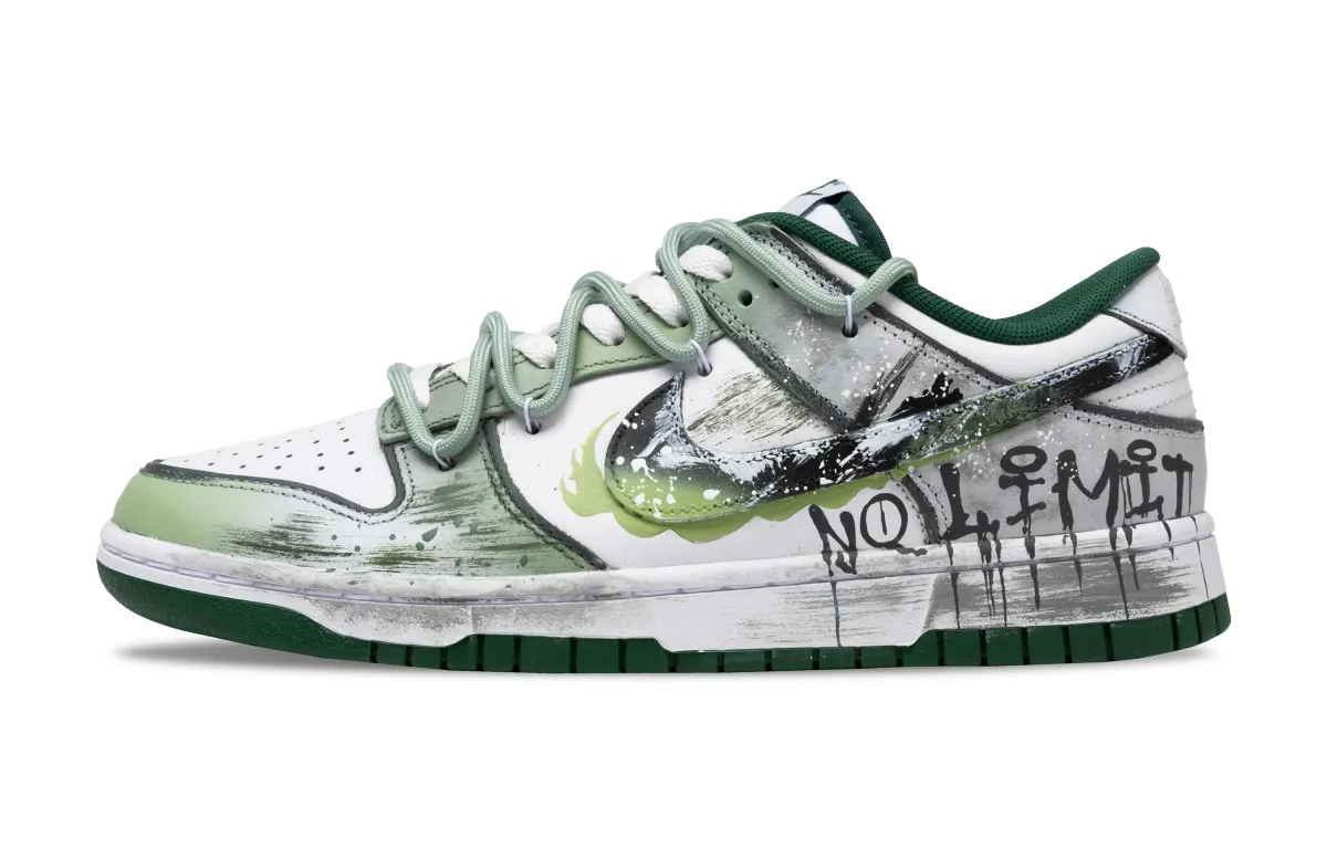 Nike Dunk Dreamy Phantom Thermal Slip Resistant Balance Lightweight Breathable Low top Skateboard Shoes Unisex Green