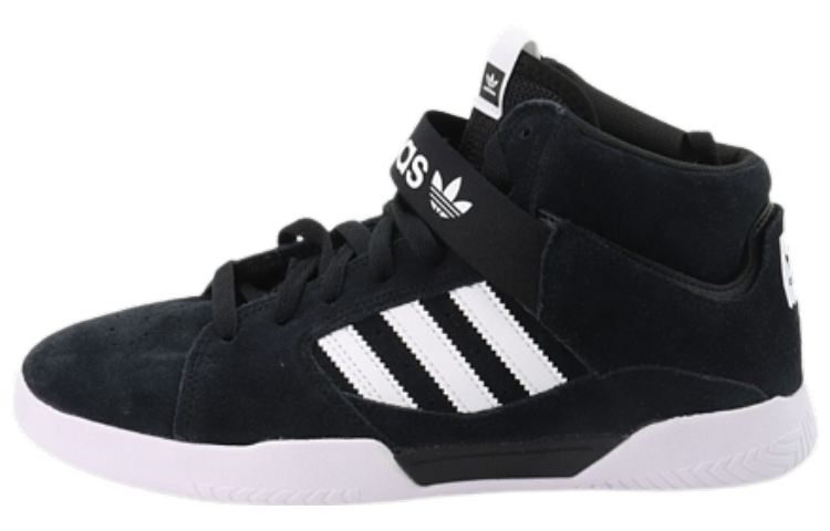 Мужские кеды adidas originals VRX Mid (черно-белые) — фото 1
