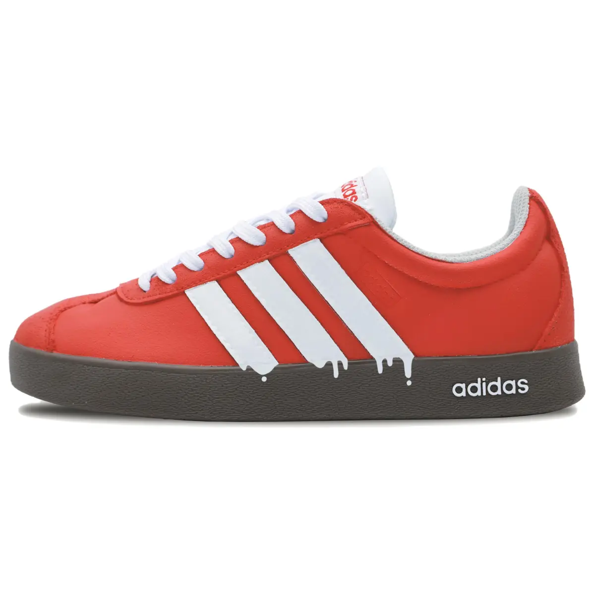 Adidas VL COURT 2.0 Begonia Cong Abrasion Resistant Low top Skateboard Shoes Women's Red