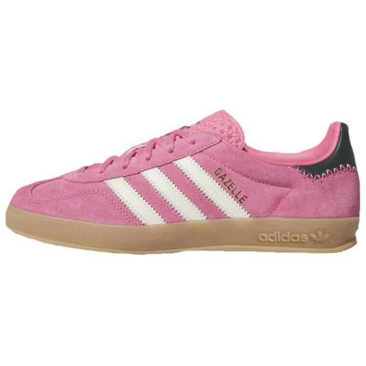 Женские кеды adidas originals GAZELLE INDOOR (розово-белые)