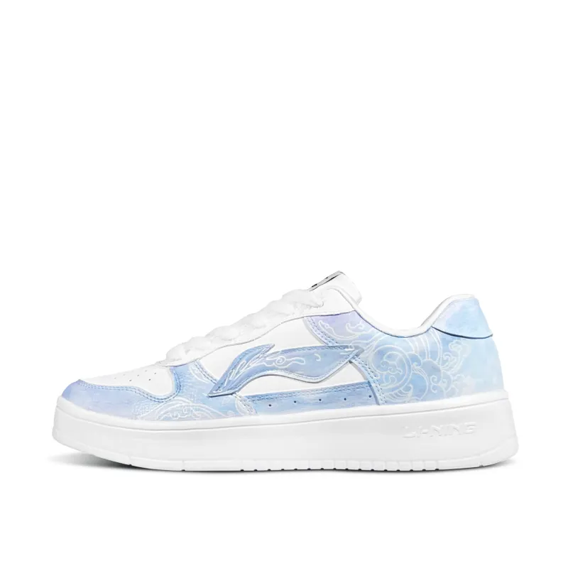 Li Ning Floating Boat Wind And Clouds Gathering Low top Skateboard Shoes Men's Blue White