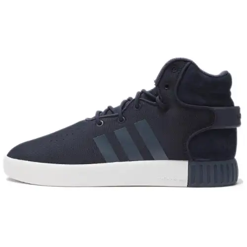 Adidas Originals Tubular Invader Slip Resistant Abrasion Resistant High top Skateboard Shoes Unisex Blue