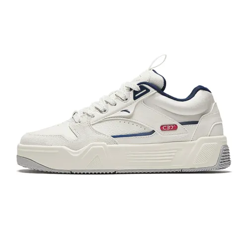 Anta C37 Series Slip Resistant Abrasion Resistant Low top Skateboard Shoes Women's White Blue