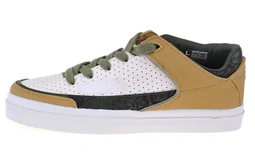 Li Ning Fashion Coverage Thermal Slip Resistant Low top Skateboard Shoes Men's White Brown