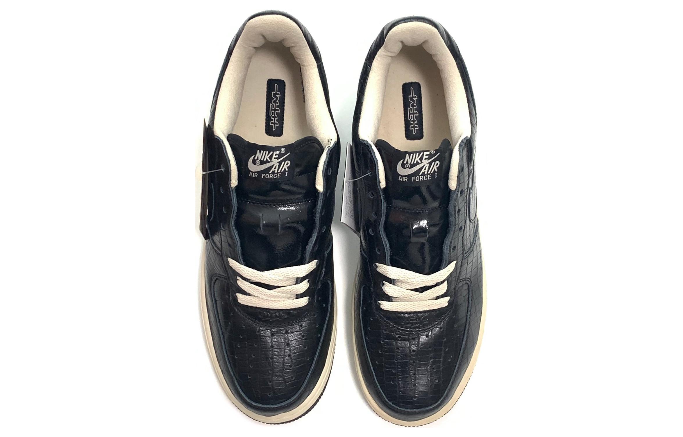 Мужские кеды Nike Air Force 1 HTM 2 Black Croc (черные) — фото 4