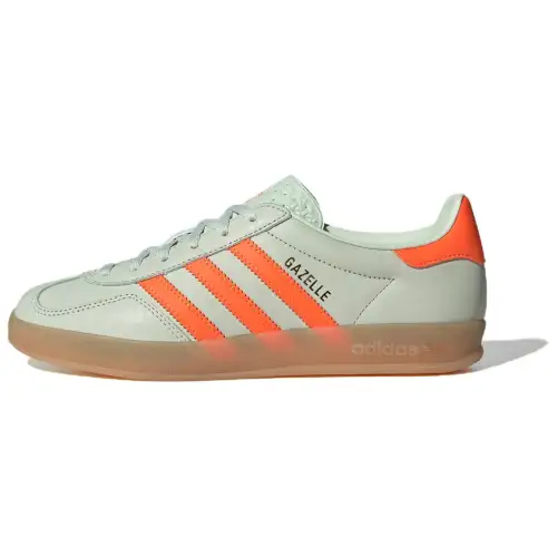 Gazelle Wmns Adidas Originals Indoor 'Linen Green Solar Orange'