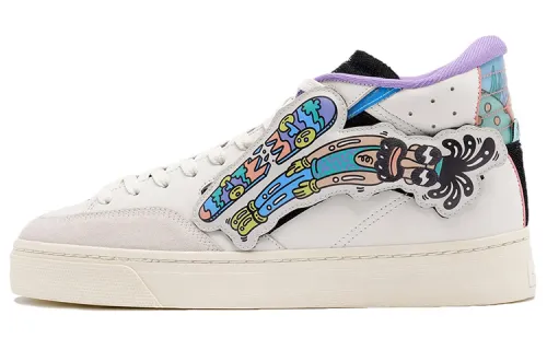 Steven Harrington x Li Ning Wave Synthetic Leather, Split Cow Leather Slip Resistant, Abrasion Resistant, Lightweight