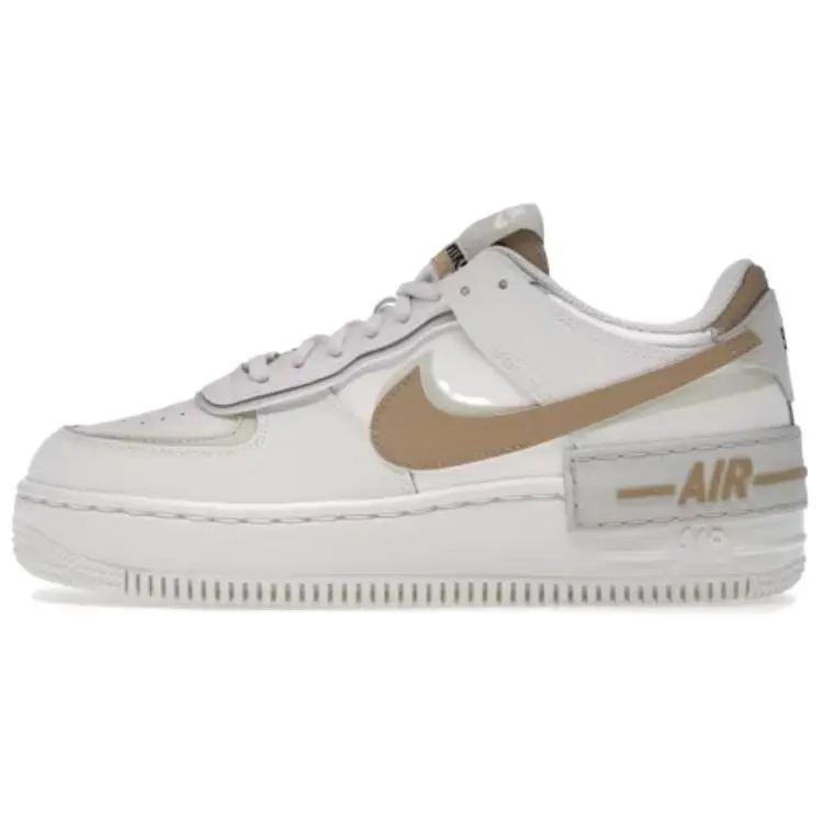 Nike Air Force 1 Abrasion Resistant Abrasion Resistant Low top Skateboard Shoes Women's Beige Umber