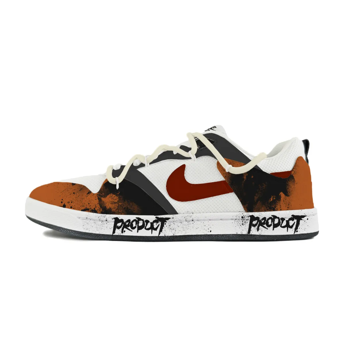 Nike SB Alleyoop Abrasion Resistant Low top Skateboard Shoes Men's White Brown Black