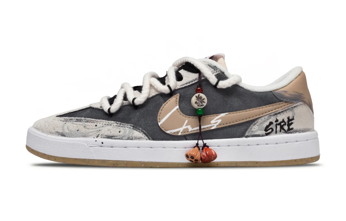 Nike SB FC Classic Gray Lotus Bearing Dew Low top Skateboard Shoes Men's Yellow Gray