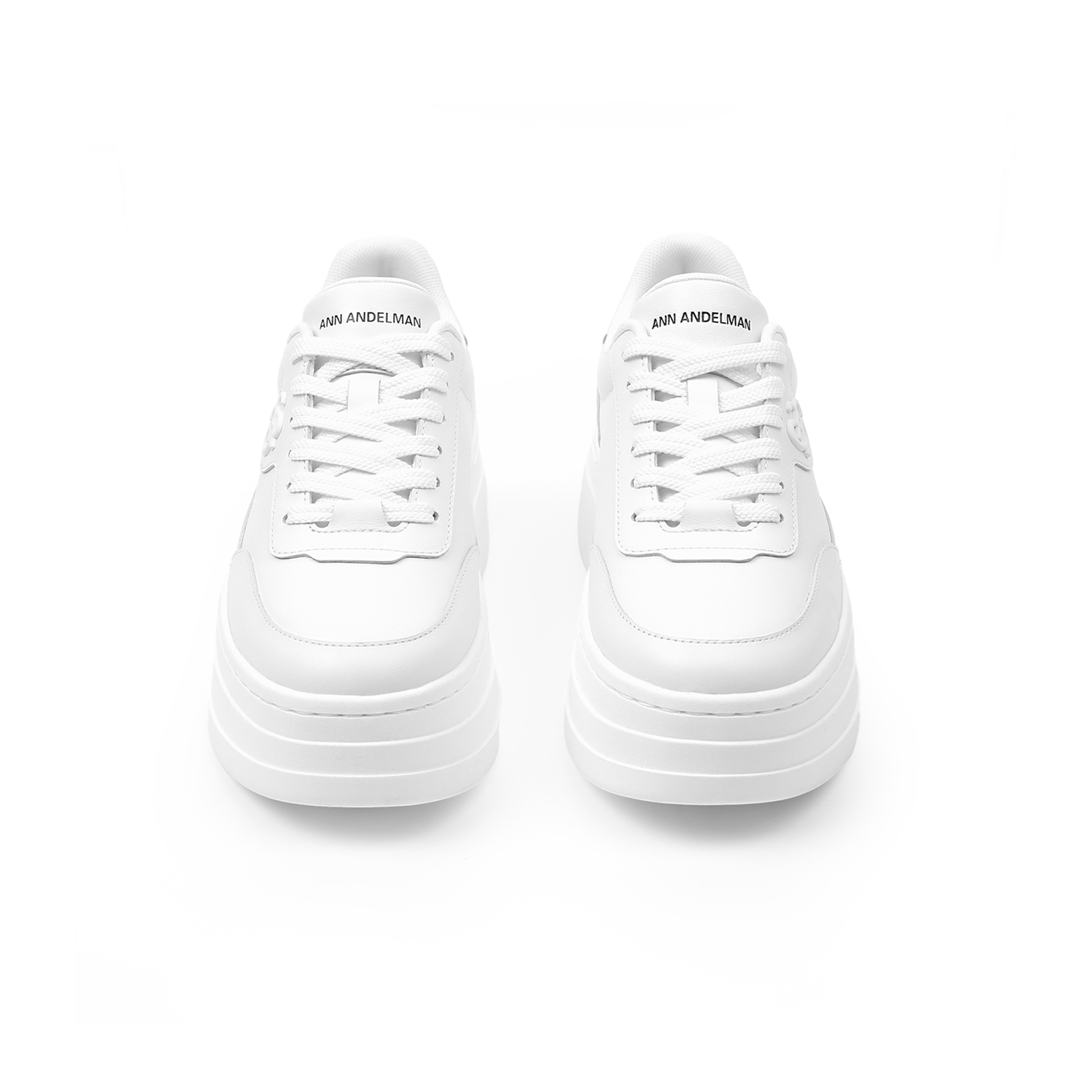 Ann Andelman Arcade Blanc Cow Split Leather Height Increasing Low top Skateboard Shoes Women's