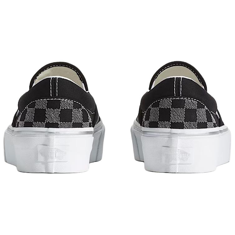 Слипоны Vans CLASSIC SLIP-ON Platform Checkerboard (черно-белые) — фото 3