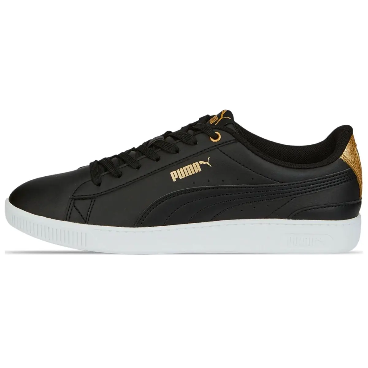 PUMA Vikky V3 Abrasion Resistant Low top Skateboard Shoes Women's Black Gold