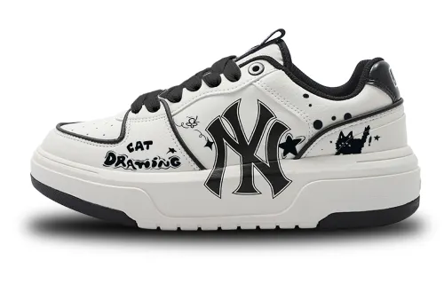 MLB Chunky Liner Slip Resistant Cushioning Abrasion Resistant Lightweight Height Increasing Low top Skateboard Shoes