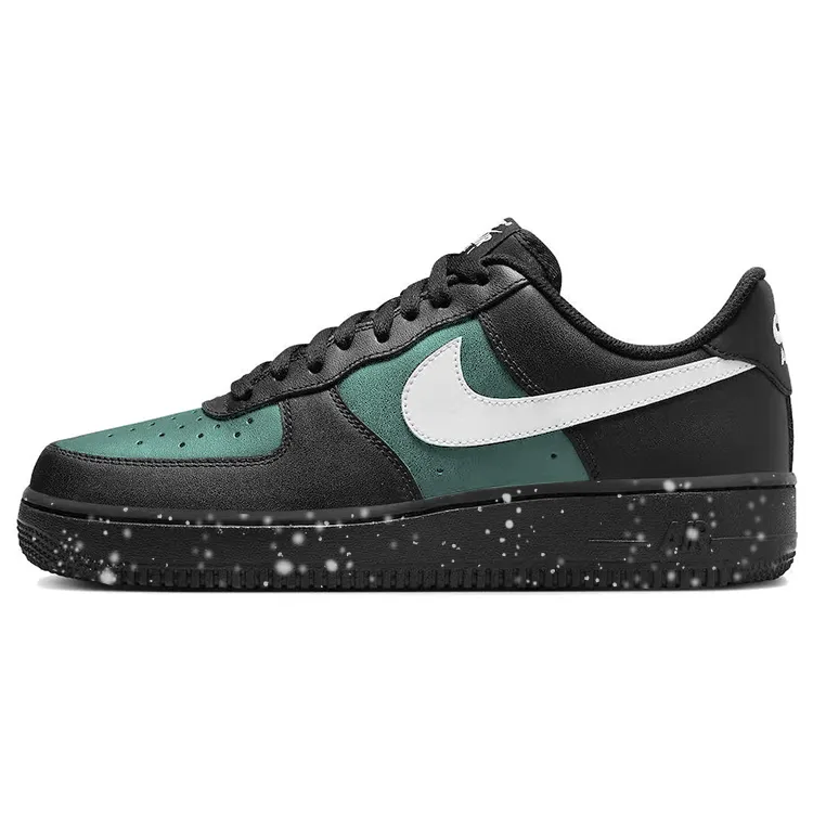 Nike Air Force 1 Skateboard Shoes Unisex Low Top Black White Green
