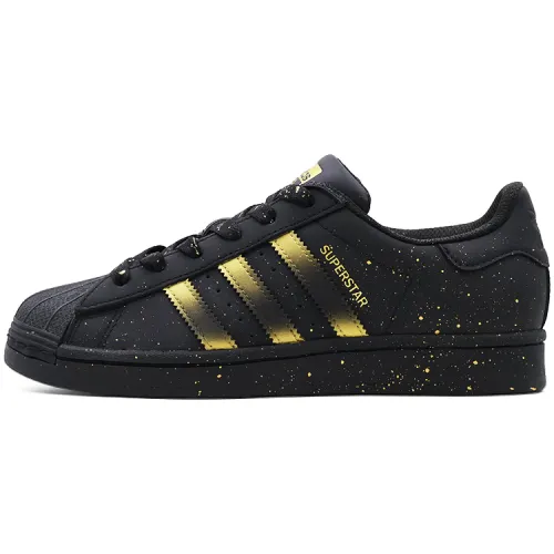 Adidas Originals SUPERSTAR Low top Skateboard Shoes Unisex Black Gold
