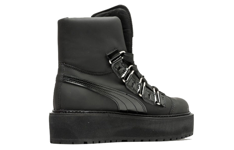 Женские кеды PUMA Fenty x Sb Black Eyelet Rihanna (черные) — фото 3