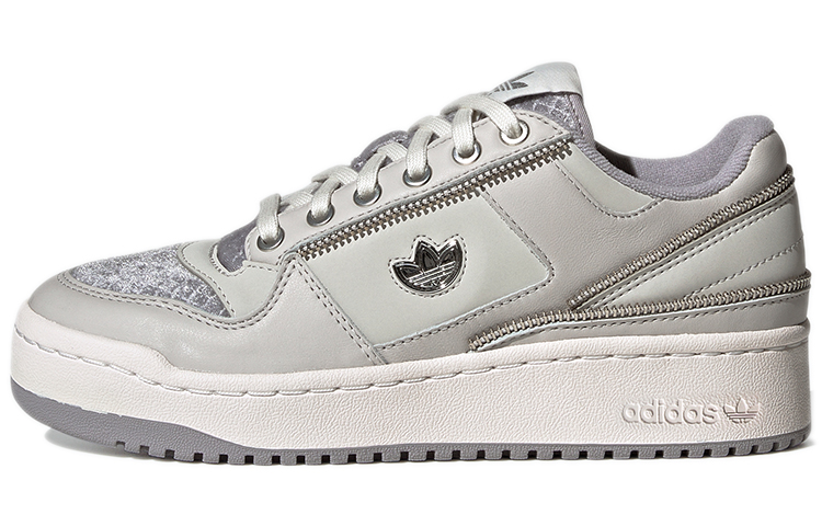 Adidas originals Forum Bold Bold two-layer cowhide two-layer suede leather retro low-top sneakers women's light gray
