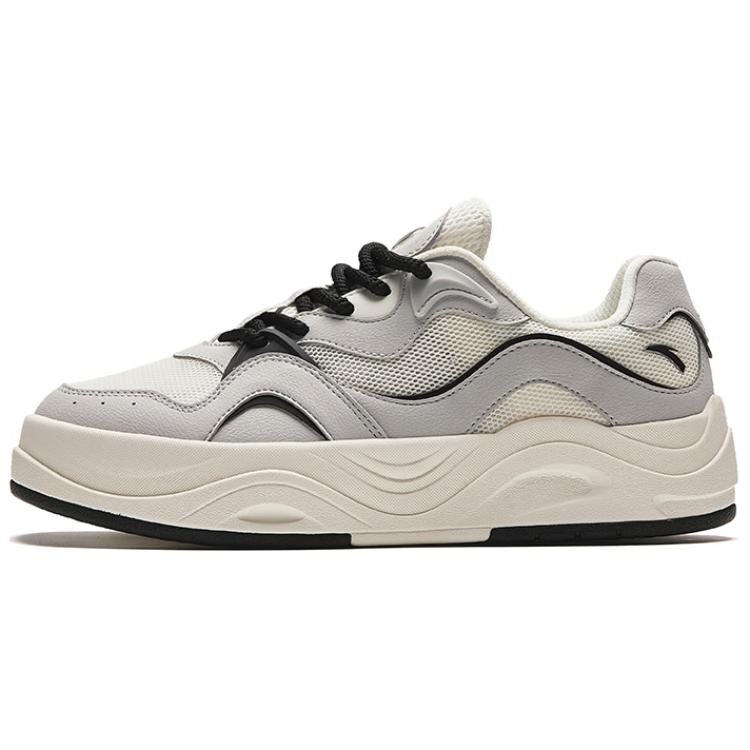 Anta Seaweed Height Increasing Lightweight Height Increasing Lightweight Low top Skateboard Shoes Men's White Gray