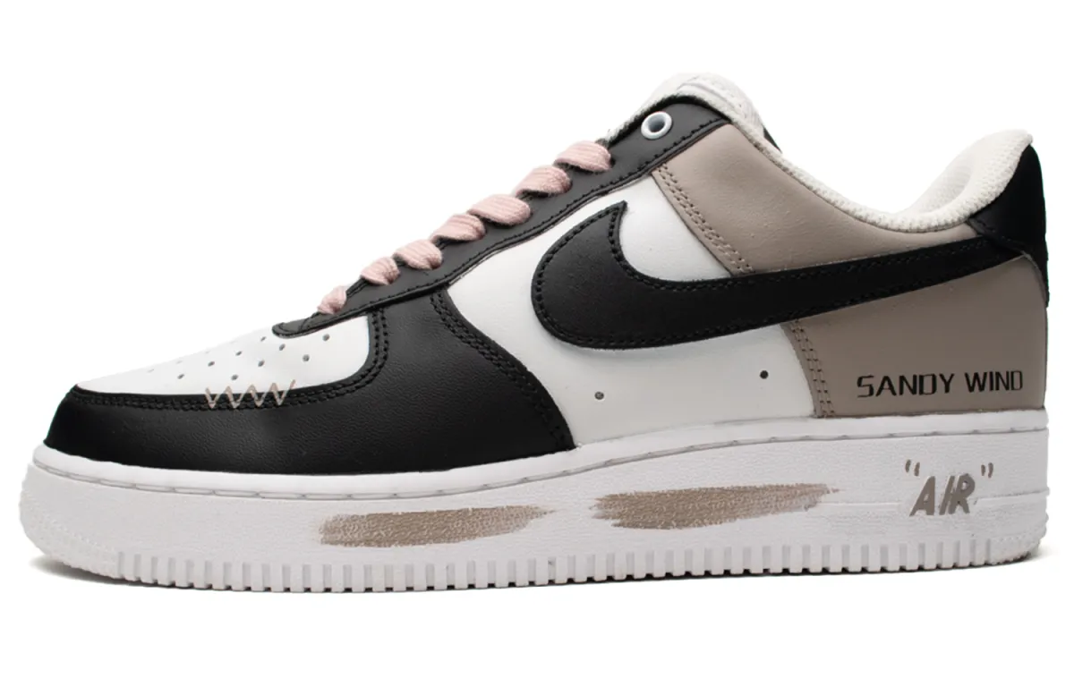 Nike Air Force 1 Low Mocha No. 1 Leather Slip Resistant Cushioning Low top Skateboard Shoes Unisex Black White