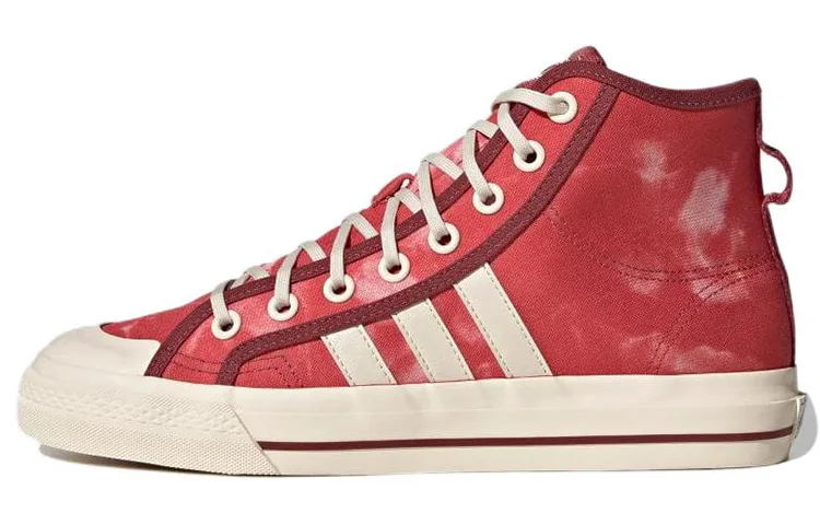 Adidas Originals Nizza Hi Rf Hi Rf Casual Abrasion Resistant Abrasion Resistant Mid top Skateboard Shoes Men's Red