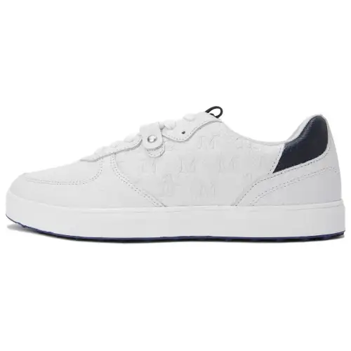 DESCENTE Slip Resistant Abrasion Resistant Low top Skateboard Shoes Men's White Black