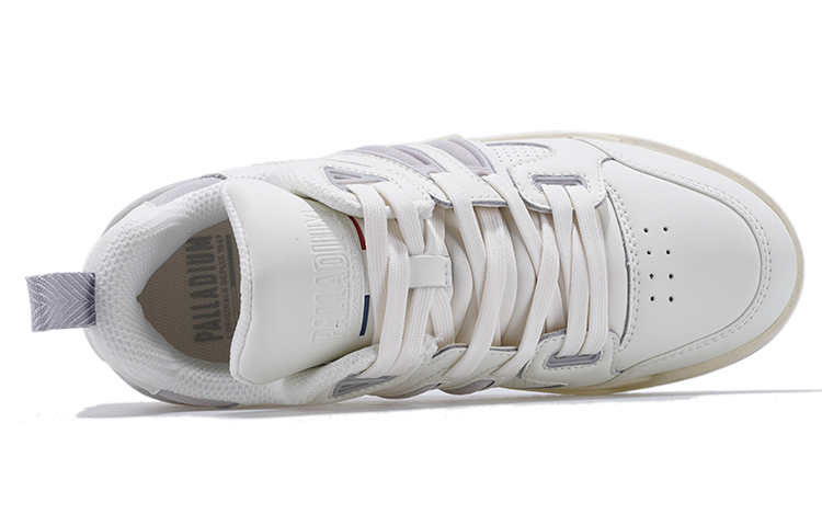 Palladium Skate Puzzle Shoe Collection Slip Resistant Abrasion Resistant Low top Skateboard Shoes Men's White Gray