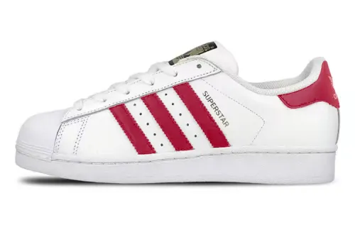 Adidas Originals SUPERSTAR Skateboard Shoes Women's Low Top White/Pink