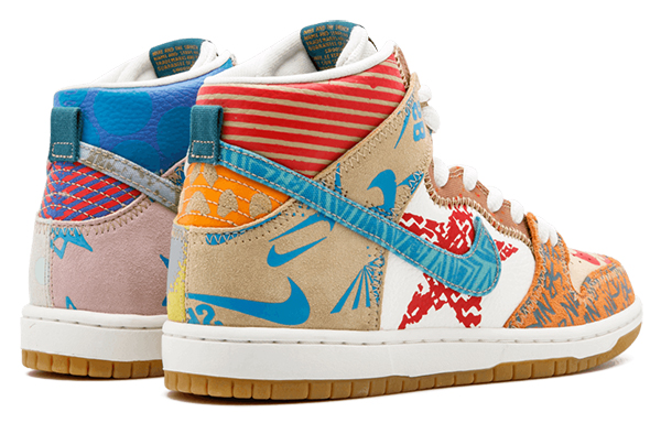 Кроссовки Nike Dunk SB High Thomas Campbell What The Dunk (разноцветные) — 彩色 — фото 4