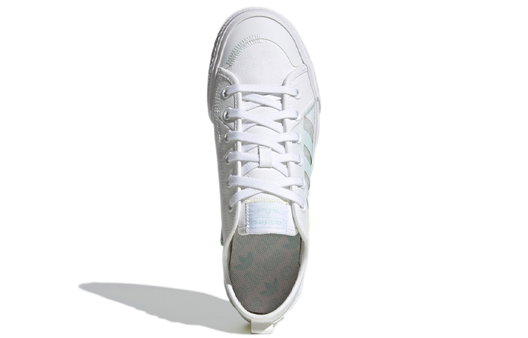 Женские кеды adidas originals NIZZA Rf (бело-желто-синие) — фото 5