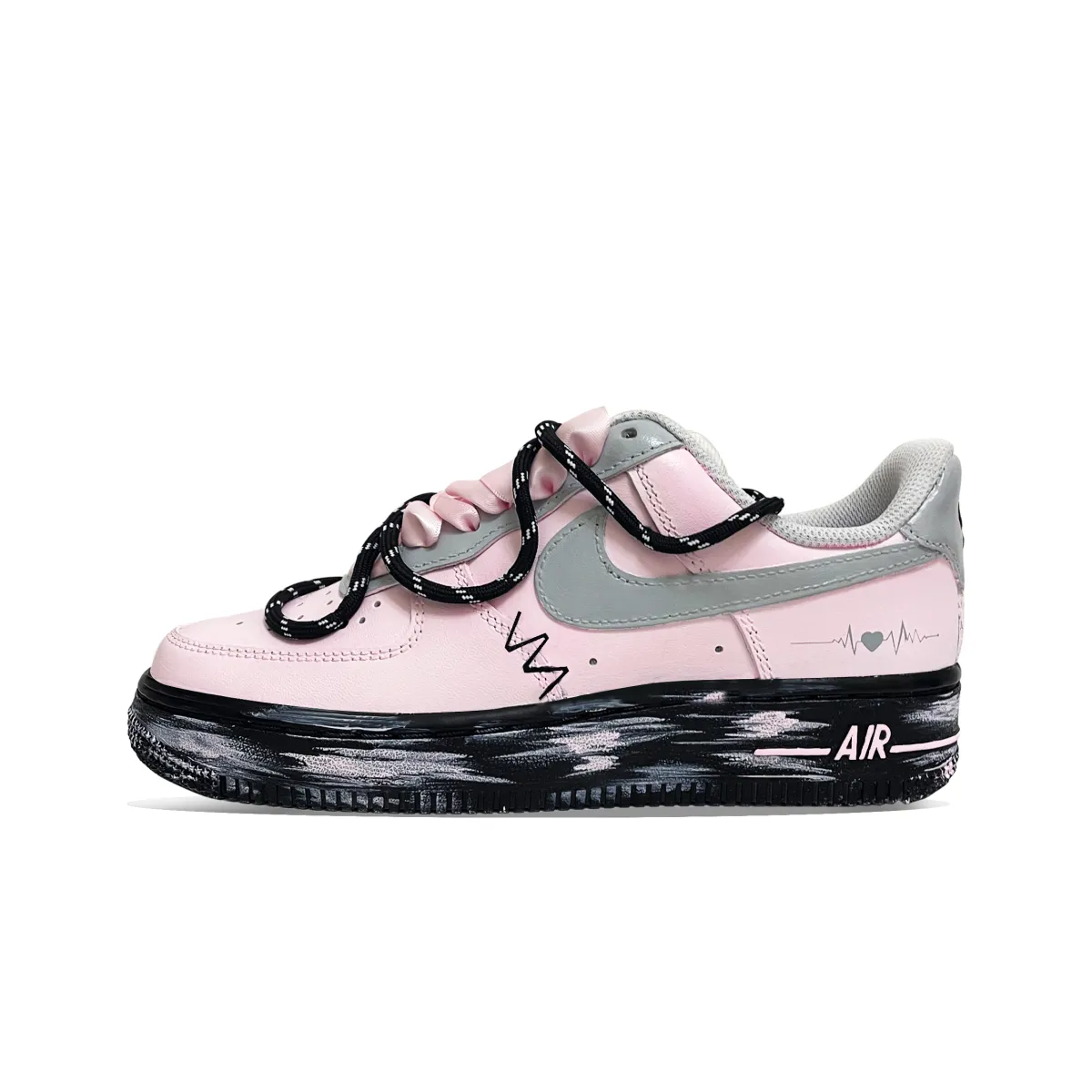 Nike Air Force 1 Abrasion Resistant Low top Skateboard Shoes Women's Pink