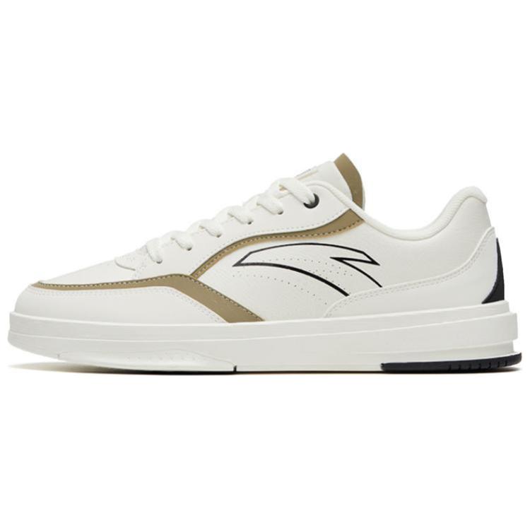 Anta Life Collection Slip Resistant Abrasion Resistant Low top Skateboard Shoes Men's White Brown